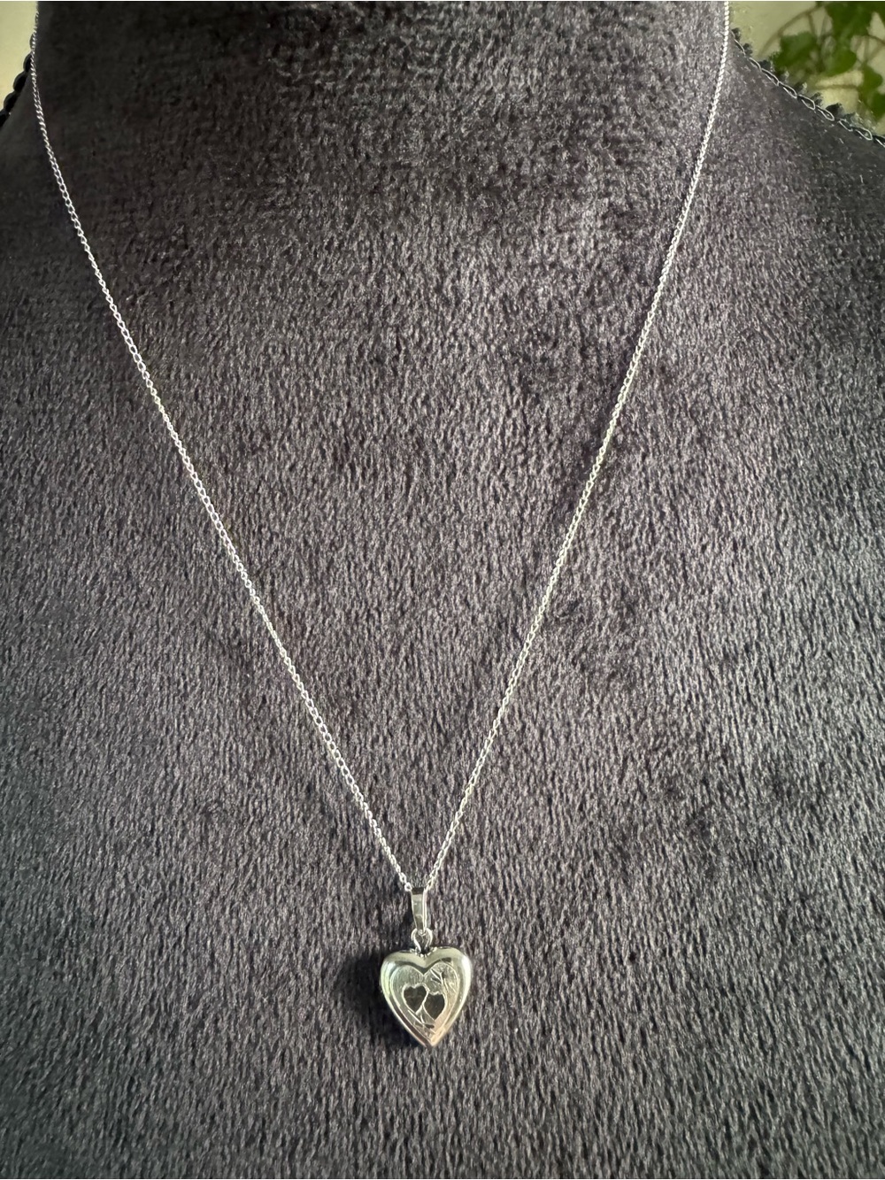 Sterling Silver Heart Locket Dainty Necklace
